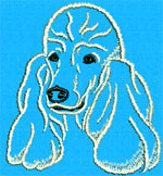 Poodle Portrait - Vodmochka Embroidery Design Picture - Click to Enlarge