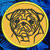 Pug Embroidery Patch - Gold