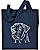 Rottweiler Portrait Embroidered Tote Bag #1 - Navy