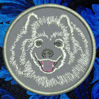 Samoyed Portrait Embroidery Patch - Click for More Information