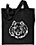 Samoyed Portrait Embroidered Tote Bag #1 - Black