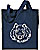 Samoyed Portrait Embroidered Tote Bag #1 - Navy
