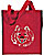 Samoyed Portrait Embroidered Tote Bag #1 - Red