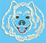 Samoyed Portrait - Vodmochka Embroidery Design Picture - Click to Enlarge