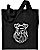 Schnauzer Portrait Embroidered Tote Bag #1 - Black