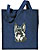 Shiloh Shepherd High Definition Portrait #1 Embroidered Tote Bag #1 - Navy