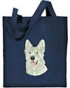 White Shiloh Shepherd High Definition Portrait #2 Embroidered Tote Bag #1 for Shiloh Shepherd Lovers - Click to Enlarge