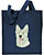 Shiloh Shepherd High Definition Portrait #1 Embroidered Tote Bag #1 - Navy