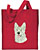 Shiloh Shepherd High Definition Portrait #1 Embroidered Tote Bag #1 - Red
