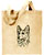 Shiloh Shepherd Portrait Embroidered Tote Bag #1 - Natural