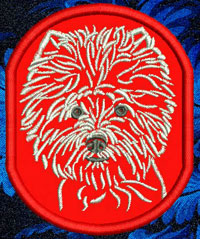 West Highland White Terrier Portrait Embroidery Patch - Click for More Information
