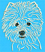West Highland White Terrier Portrait - Vodmochka Embroidery Design Picture - Click to Enlarge