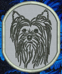 Yorkshire Terrier Portrait Embroidery Patch - Click for More Information