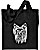 Yorkshire Terrier Portrait Embroidered Tote Bag #1 - Black