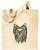 Yorkshire Terrier Portrait Embroidered Tote Bag #1 - Natural
