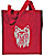 Yorkshire Terrier Portrait Embroidered Tote Bag #1 - Red