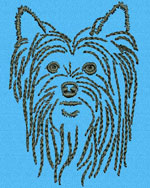  Yorkshire Terrier Portrait - Vodmochka Embroidery Design Picture - Click to Enlarge