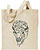Bison Portrait Embroidered Tote Bag #1 - Click for More Information