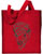 Bison Portrait Embroidered Tote Bag #1 - Red