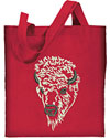 Bison Portrait #2 White Buffalo Embroidered Tote Bag for Bison Lovers - Click to Enlarge