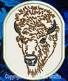  Bison - American Buffalo Portrait #3 Embroidered Patch for  Lovers - Click to Enlarge