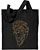 White Buffalo Portrait Embroidered Tote Bag #1 - Black