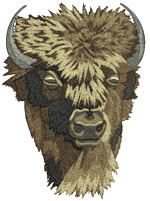 Bison Embroidery Design - Vodmochka Embroidery Portrait Picture - Click to Enlarge - Dimensions: (500X399) File size: 40KB