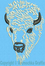 Bison Portrait #2 - Vodmochka Embroidery Design Picture - Click to Enlarge