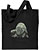 Gorilla Portrait Embroidered Tote Bag #1 - Black