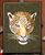 Jaguar Embroidery Portrait on Canvas - Green