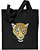 Jaguar Portrait Embroidered Tote Bag #1 - Black