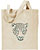 Jaguar Portrait Embroidered Tote Bag #1 - Click for More Information