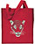 Jaguar Portrait Embroidered Tote Bag #1 - Red