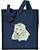 White Lion High Definition Portrait #2 Embroidered Tote Bag #1 - Navy