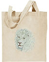 Lion High Definition Portrait #4 Embroidered Tote Bag for Lion Lovers - Click to Enlarge