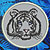 Tiger Embroidery Patch - Grey
