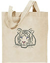 Tiger Portrait #1 Embroidered Tote Bag #1 for Tiger Lovers - Click to Enlarge