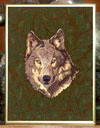Timber Wolf High Definition Portrait #1 Embroidery Portrait on canvas for Wolf Lovers