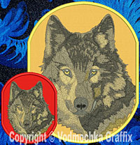 Wolf High Definition Portrait Embroidery Patch - Click for More Information
