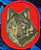 Timber Wolf High Definition Portrait #1 Embroidery Patch - Red