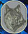Grey Wolf High Definition Portrait #2 Embroidery Patch - Grey