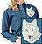 Arctic Wolf High Definition Portrait #3 Embroidered Ladies Denim Shirt - Click for More Information