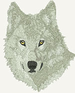 Arctic Wolf Portrait - Vodmochka Embroidery Design Picture - Click to Enlarge